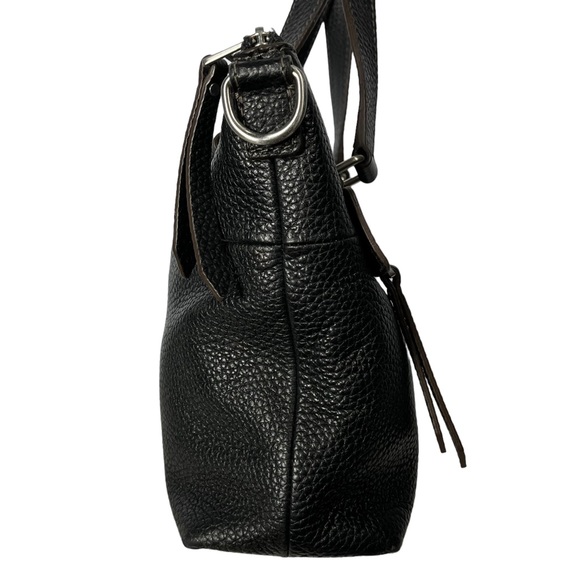 Fossil Black Leather Bag Purse Pebble Cow Hide Leather Vachette Small Satchel - Picture 5 of 16